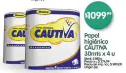 Supermercados Buenos Días Cautiva papel higiénico oferta
