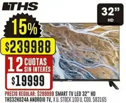 Coto Ths smart tv led 32" oferta