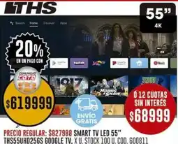 Coto Ths smart tv led 55" oferta