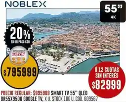 Coto Noblex smart tv led 55" oferta