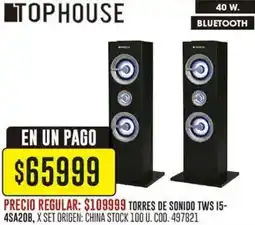 Coto Tophouse torres de sonido tws oferta