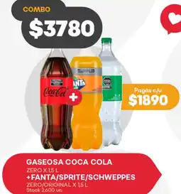 Supermercados Tadicor Coca cola gaseosa zero oferta