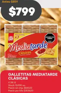 Supermercados Tadicor Galletitas mediatarde clásicas oferta