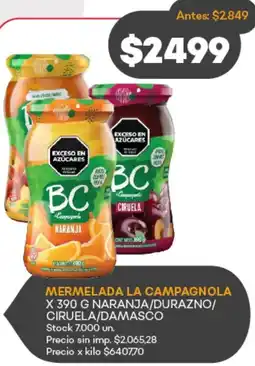 Supermercados Tadicor BC mermelada la campagnola oferta