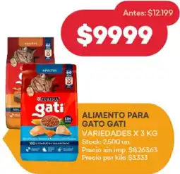 Supermercados Tadicor Purina alimento para gato gati variedades oferta