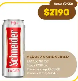 Cerveza schneider lata