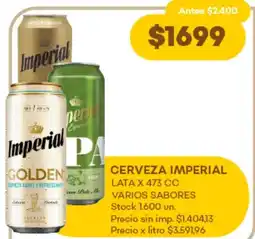 Supermercados Tadicor Imperial cerveza lata oferta