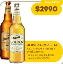 Imperial cerveza varios sabores