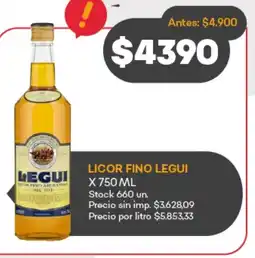 Supermercados Tadicor Legui licor fino oferta