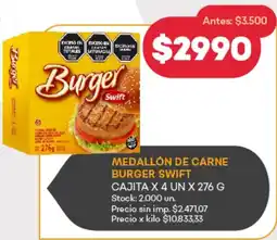 Supermercados Tadicor Burger swift medallón de carne oferta