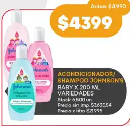 Supermercados Tadicor Johnson's Baby Shampoo oferta