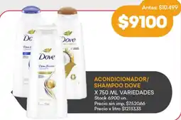 Supermercados Tadicor Dove shampoo/acondicionador oferta