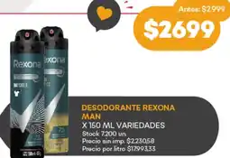 Supermercados Tadicor Rexona man oferta
