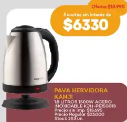 Pava hervidora kanji