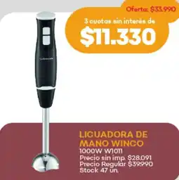 Licuadora de mano winco