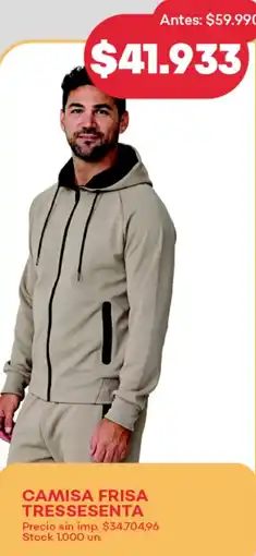 Supermercados Tadicor Camisa frisa tressesenta oferta