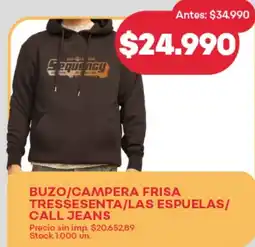 Buzo/campera frisa tressesenta/las Espuelas/call jeans