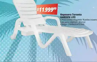 Arcoiris Supermercados Reposera Toronto Garden Life oferta