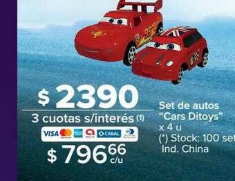 Carrefour Set De Autos oferta