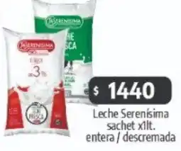 Autoservicio Capo La serenisima leche sachet xilt. entera / descremada oferta