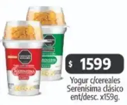 Autoservicio Capo La serenísima yogur c/cereales clásico ent/desc. oferta
