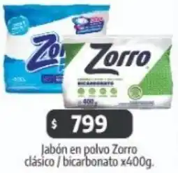 Autoservicio Capo Zorro jabón en polvo clásico/bicarbonato oferta