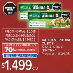 Carrefour Knorr caldo verdura cubos oferta