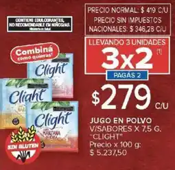 Carrefour Clight jugo en polvo v/sabores oferta