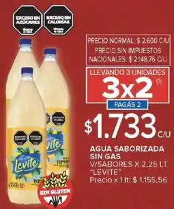 Carrefour Levite agua saborizada sin gas v/sabores oferta
