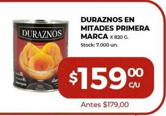 Super MAMI Duraznos En Mitades Primera Marca oferta