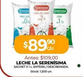 Super MAMI Leche La Serenísima oferta