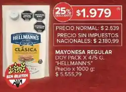 Carrefour Hellmann's mayonesa regular doy pack oferta