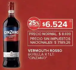 Carrefour Cinzano vermouth rosso botella oferta