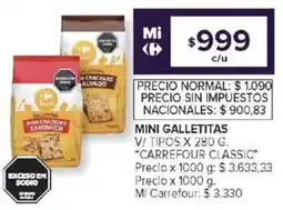 Carrefour Carrefour classic mini galletitas v/ tipos oferta