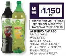 Carrefour Carrefour classic aperitivo amargo sin alcohol v/sabores oferta