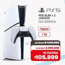 Naldo Lombardi PS5 slim +2 juegos oferta