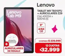 Naldo Lombardi Lenovo Tab M9 + auriculares Z29 oferta