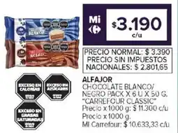 Carrefour Carrefour classic alfajor chocolate blanco/ negro pack oferta