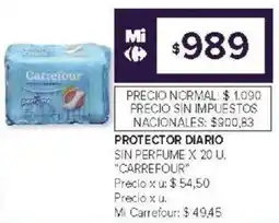 Carrefour Carrefour protector diario sin perfume oferta