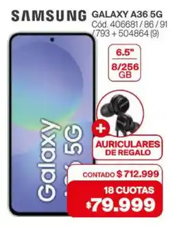Naldo Lombardi Samsung Galaxy A36 5G + auriculares oferta