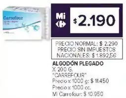 Carrefour Carrefour algodón plegado oferta
