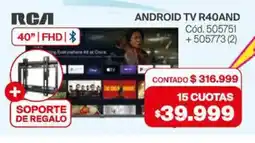 Naldo Lombardi RCA Android TV R40AND + soporte oferta