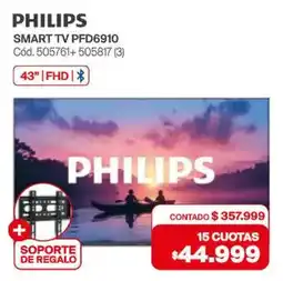 Naldo Lombardi PHILIPS Smart TV PFD6910 + soporte oferta
