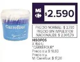 Carrefour Carrefour hisopos oferta
