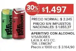 Carrefour Dr. lemon aperitivo con alcohol v/sabores lata oferta