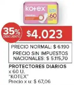 Carrefour Kotex protectores diarios oferta