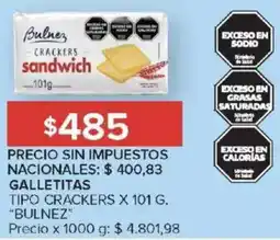 Carrefour Bulnez galletitas tipo crackers oferta