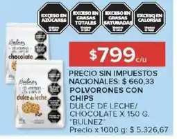 Carrefour Bulnez polvorones con chips dulce de leche/ chocolate oferta