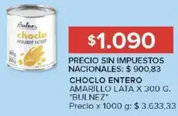 Carrefour Bulnez choclo entero amarillo lata oferta