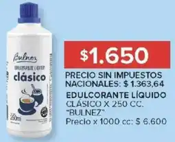 Carrefour Bulnez edulcorante líquido clásico oferta